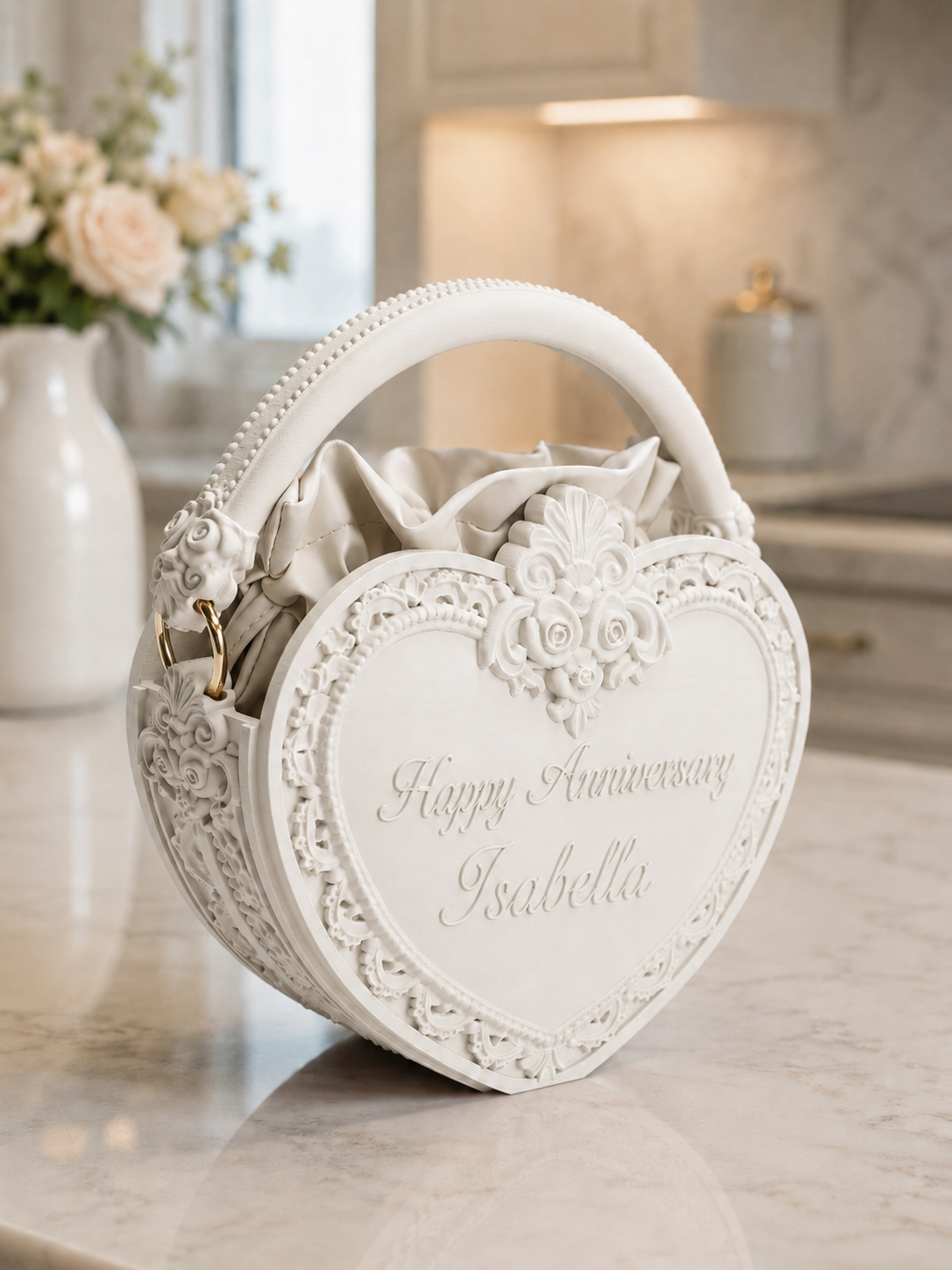 Ornate Heart Bag Personalizable