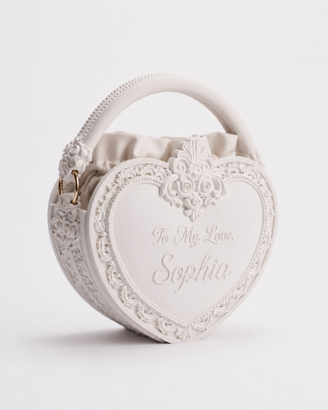 Ornate Heart Bag Personalized
